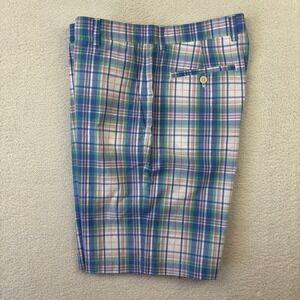 VINEYARD VINES Mens Gingham Chino Shorts Size 33 Cotton Twill‎ Preppy 9" Breaker